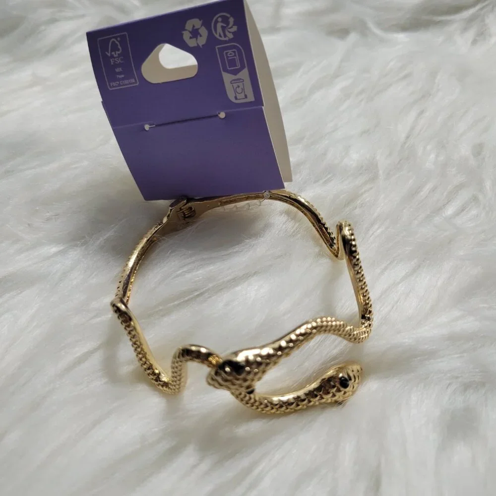 Claire's Snake Hinged Bracelet